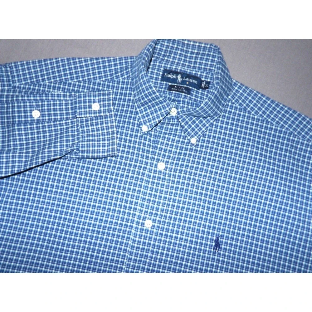 Polo Ralph Lauren BLAKE Long Sleeved Plaid Button Up Shirt Men's Medium